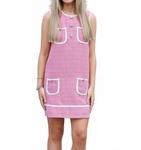 Колони твид мини-платье в цвете блаш TCEC, Blush - фото 3