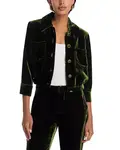 Бархатный жакет Цзя L'Agence, зеленый - фото