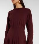 Платье миди из хлопка Plan C, Dark Burgundy - фото 5