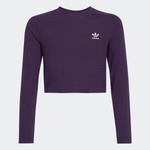 Adidas Originals Лонгслив в темно-фиолетовом цвете - фото