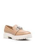 Michael Michael Kors Parker logo-plaque leather loafers, коричневый - фото 2