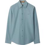 Хлопковая рубашка Burberry, синий - фото