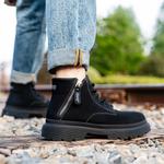 Мужские ботинки Martin Boots Black Jeep черные [на флисовой подкладке] - фото 4