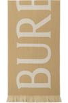 Бежевый шарф с надписью «Burberry» - фото