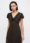 Платье GAP V NECK DRESS, Terra Brown/Brown - фото 4