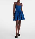 Вязаное мини-платье Alaïa, Bleu Canard - фото 2