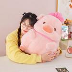 Click Плюшевая кукла с бантом Piggy Pink, высота 32см/42см - фото 8