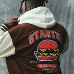 Бейсбольная куртка мужская светло-коричневый Starter - фото 7