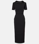 Миди-платье из крепа Roland Mouret, Black - фото