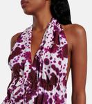 Платье макси с принтом Dries Van Noten, фуксия - фото 4