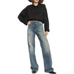 Хлопковая рубашка R13, черный - фото 5