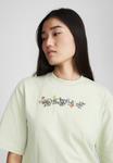Футболка OFF-WHITE BOOKISH FLOWERS BOXY TEE, Green - фото