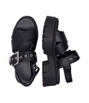 Кожаные сандалии упадут Hugo, черный - фото 4