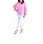 Женский розовый свитер с сетчатым узором CHARLIE B - фото 2