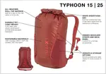Рюкзак Typhoon 15 Exped, Burgundy - фото 3