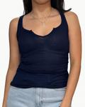 Топ Murphy Front Open Slit Tank In Astral Navy Michael Lauren, Astral Navy - фото