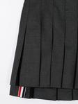 Thom Browne плиссированная юбка мини Super 120s, серый - фото 3