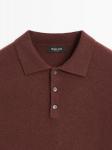 Джемпер-Поло из шерстяной смеси Massimo Dutti, Mahogany - фото 4