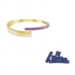 Матричный браслет Swarovski, фиолетовый - фото