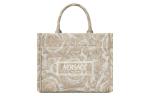Barocco Canvas Tote Bag, Shopping Bag, Handbag Small Women's Beige VERSACE, basic set (bag+dust bag) - фото