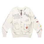 Толстовка с рисунком, созданным человеком, Белая - фото