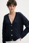 Шерстяной кардиган Tommy Hilfiger, темно-синий - фото 4