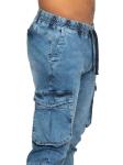 Джинсы-Джоггеры карго Enzo, синий - фото 4