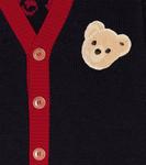 Кардиган из шерсти с логотипом Palm Angels, синий - фото 2