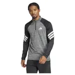 Лонгслив adidas Icon 3 Stripes half zip, серый - фото