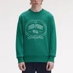 Графический принт Свитшот FRED PERRY, зеленый - фото 4
