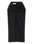 Юбка с драпировкой Lanvin, черный - фото