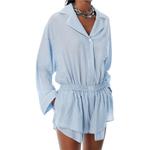 Полосатый комбинезон t by Alexander Wang, синий - фото 6