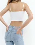 Голубые расклешенные джинсы Pull&Bear Skinny - фото 2