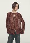 Блуза Massimo Dutti FLOWING PRINT , Bordeaux/Brown - фото 6