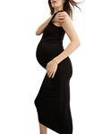 Платье-майка миди для беременных HATCH Collection, черный - фото