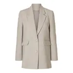 Блейзер Selected Rita Relaxed, бежевый - фото 3