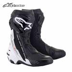 ALPINESTARS PROTECTS Мотоциклетные ботинки для гонок Alpinestars Supertech R, черно-белые, размер 43 - фото