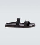 Кожаные сандалии Hugh The Row, черный - фото