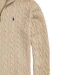 Пуловер с кабельной вязкой и вышивкой пони Polo Ralph Lauren, коричневый - фото 6