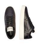 Кроссовки кожаные Emporio Armani на шнурках, черный - фото 4