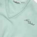 Топ V neck Embroidery logo Sweatshirt Acne Studios, светло-зеленый - фото 5