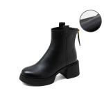 Женские Ботинки Челси Чёрные/Абрикосовые COMELY, Чёрные (Шерстяная Подкладка) - фото 7