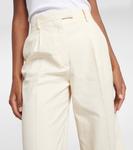 Кюпро высокие брюки с широкими штанинами Prada, Naturale - фото 4