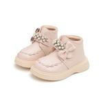 Нескользящие, износостойкие, теплые детские ботинки Budding, экрю - фото 3