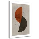 Картина арт-принт KUNSTLOFT Half Geometric Circles, коричневый - фото