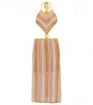 Платье крючком с халтернеем Anna Kosturova, Sunset Pinstripe - фото