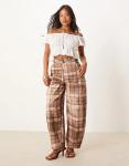ASOS DESIGN Petite Брюки-бочонки в клетку - фото 3