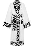 Dolce & Gabbana халат с зебровым принтом, белый - фото