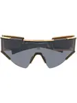Солнцезащитные очки-маска Balmain Eyewear, золотой - фото