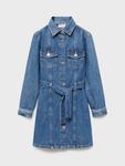 Детское джинсовое платье Andrea с длинными рукавами Mango, Blue - фото 3